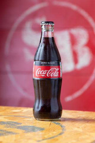 4 X Authentic Coca -Cola  Zero  Glass Bottles (330ml)
